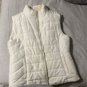 White vest, barley worn